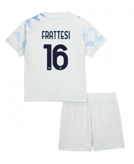 Günstige Inter Milan Davide Frattesi #16 Auswärts Trikotsatzt Kinder 2025-26 Kurzarm (+ Kurze Hosen)